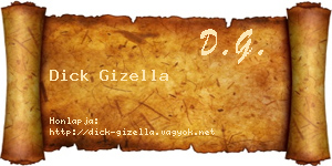 Dick Gizella névjegykártya