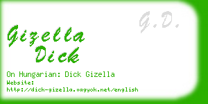 gizella dick business card